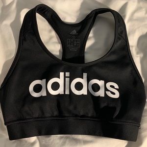 black adidas sports bra